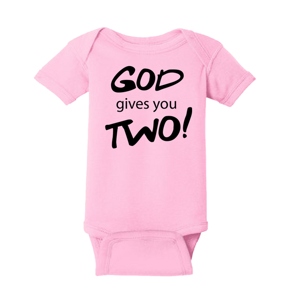 God Gives You Two Onesie