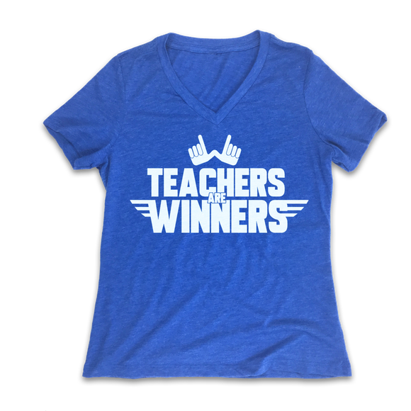 Teachers Are Winners - Women's V-Necks