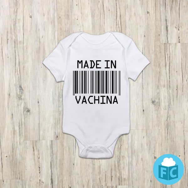 Made in vachina store onesie