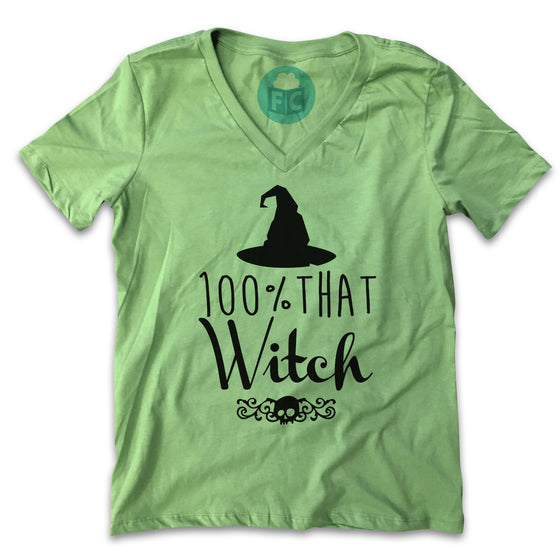 100% That Witch - Women's V-Neck