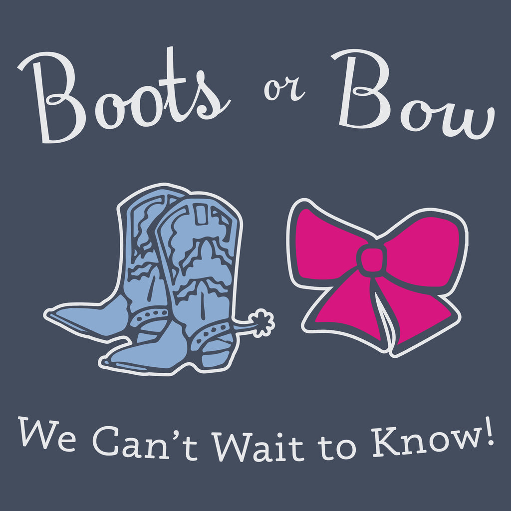 Boots or Bow - Gender Reveal Tee