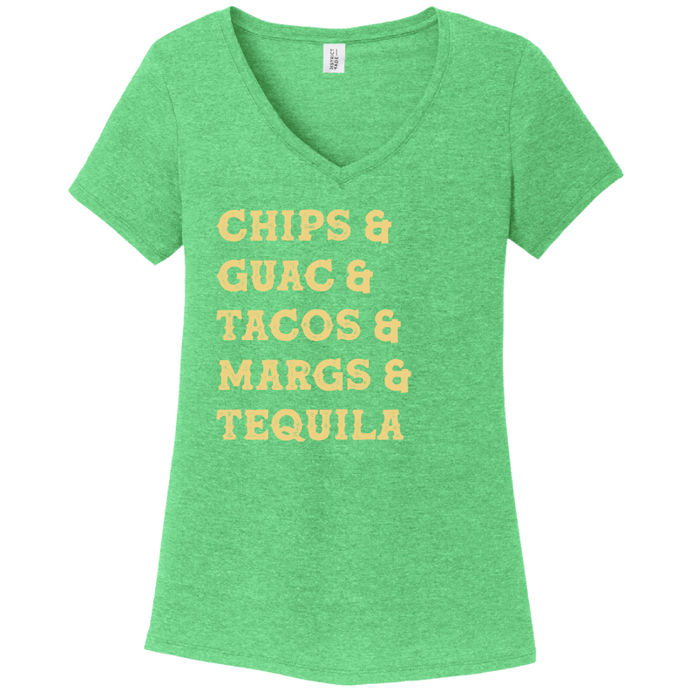 Chips & Guac & Tacos V-neck