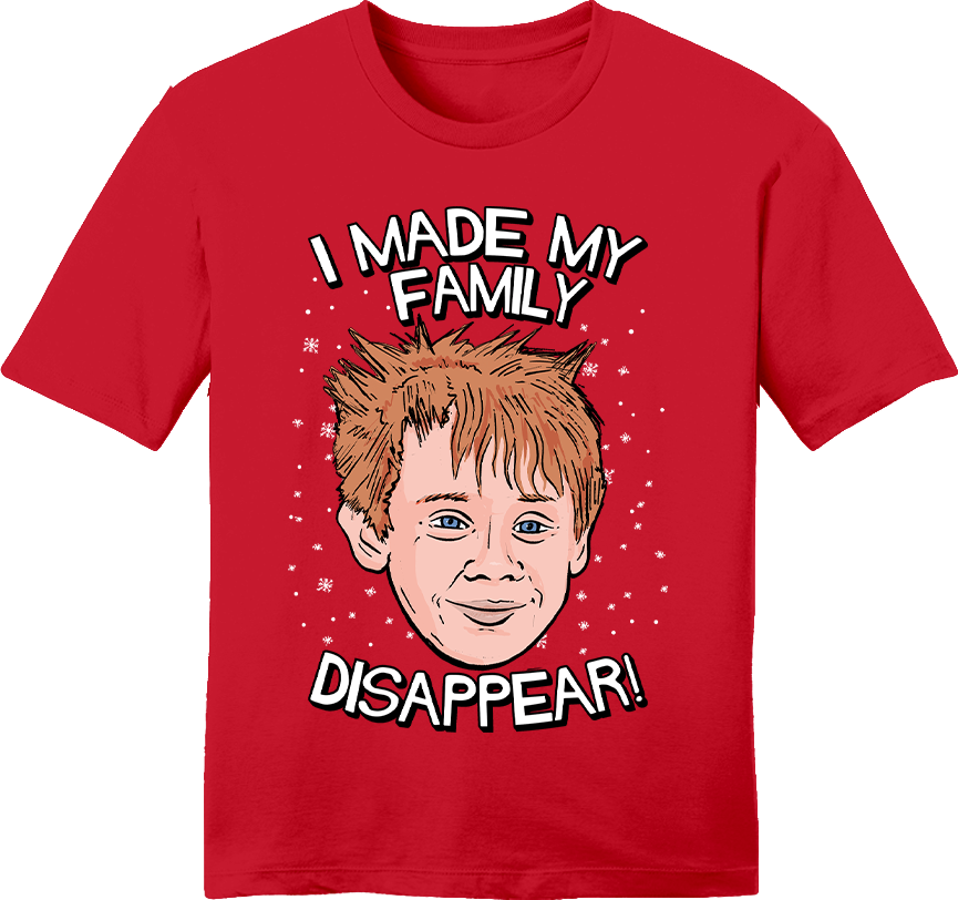 I Made My Family Disappear youth tee