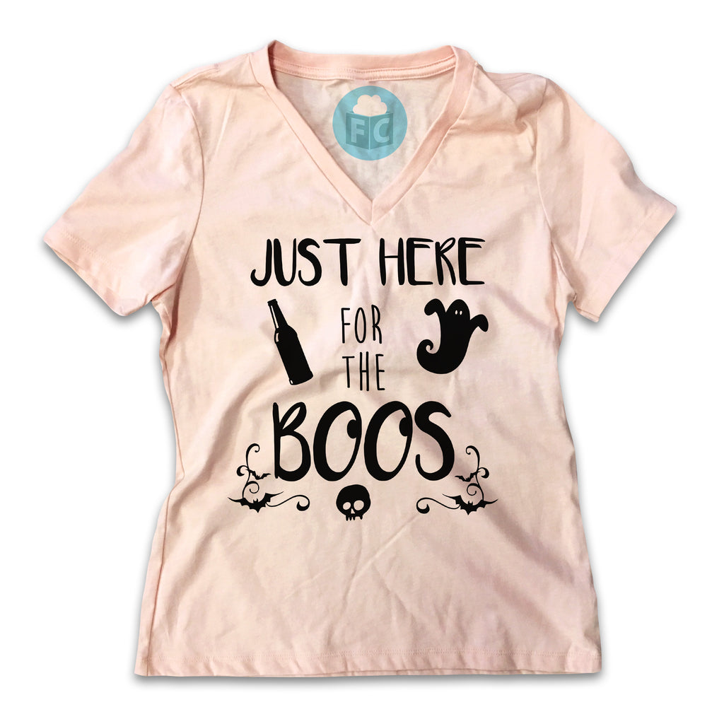 Just Here For The Boos - Women's V-Neck