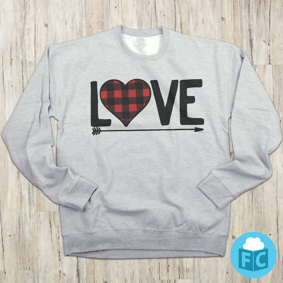 Love - Buffalo Check Heart & Arrow