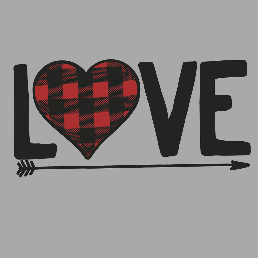 Love - Buffalo Check Heart & Arrow