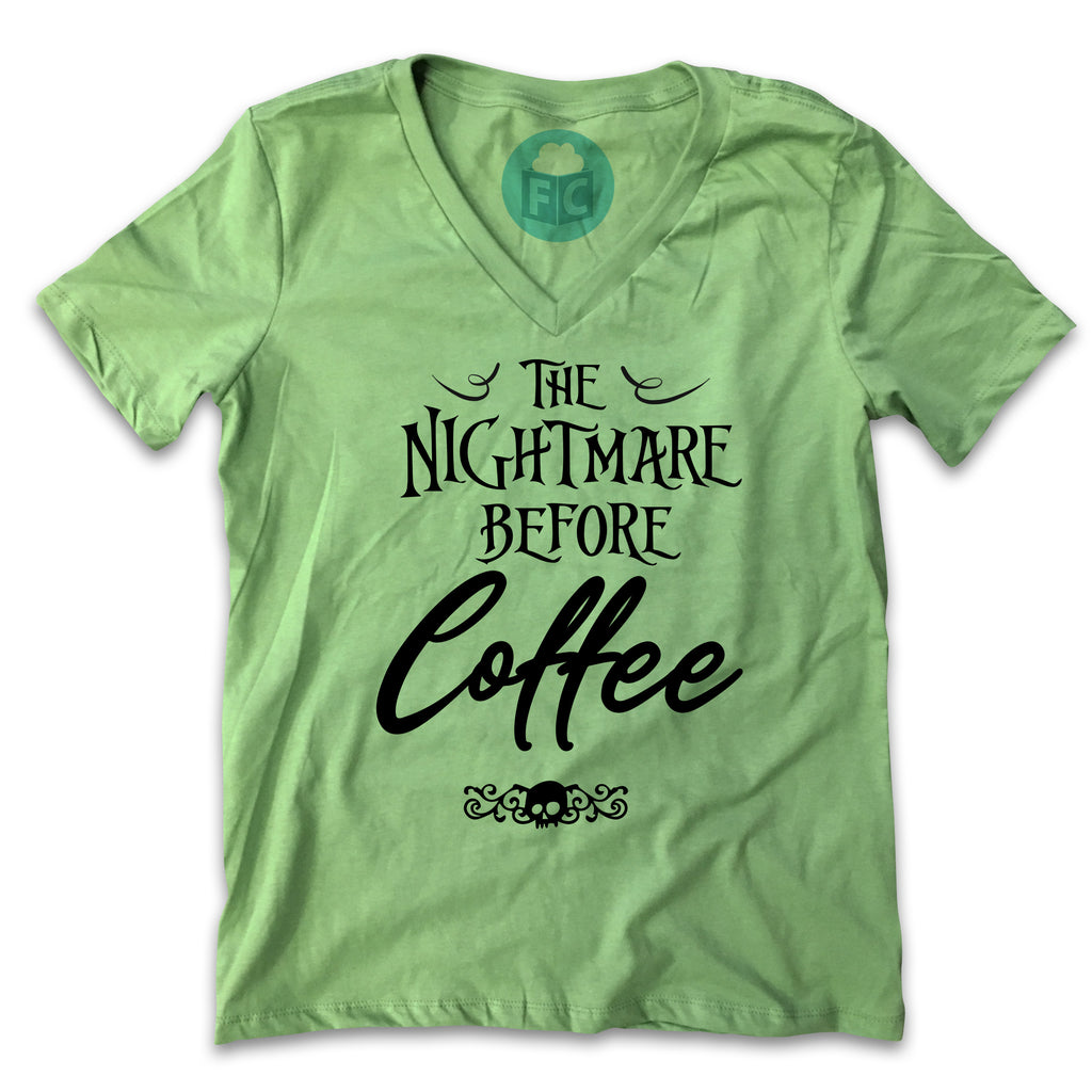 The Nightmare Before Coffee - Women's V-Neck