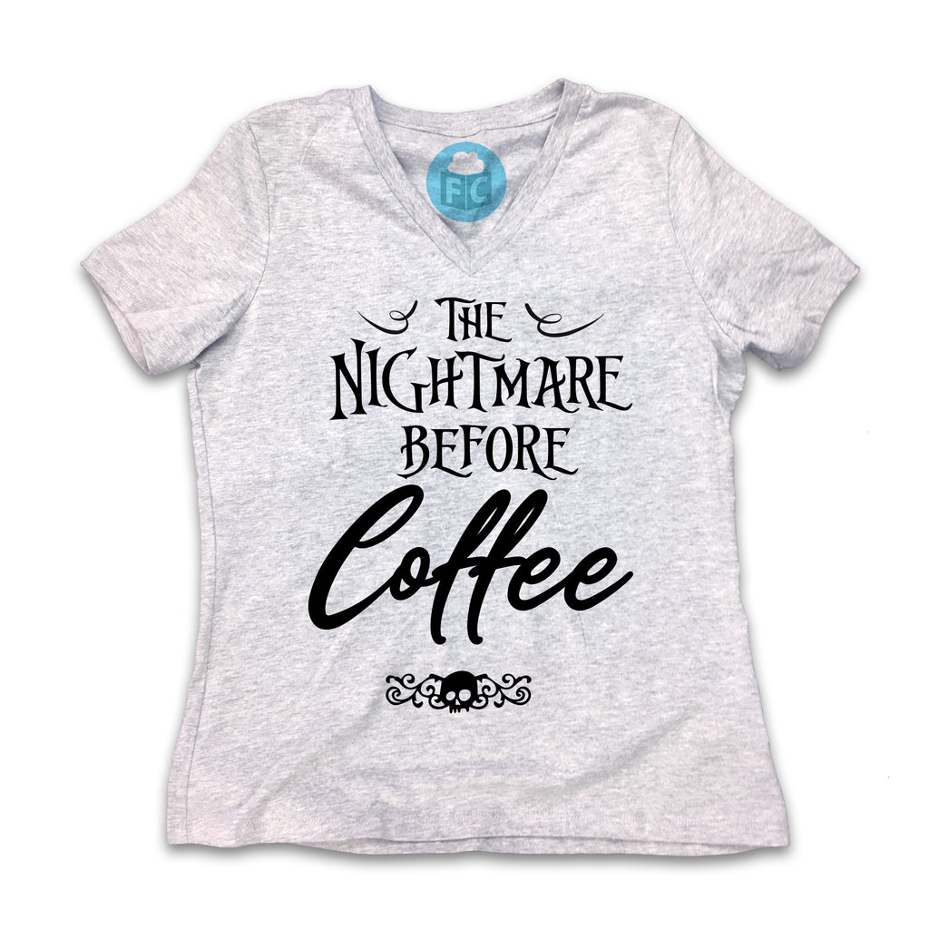 The Nightmare Before Coffee - Women's V-Neck