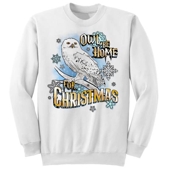 Owl Be Home For Christmas sweatshirt