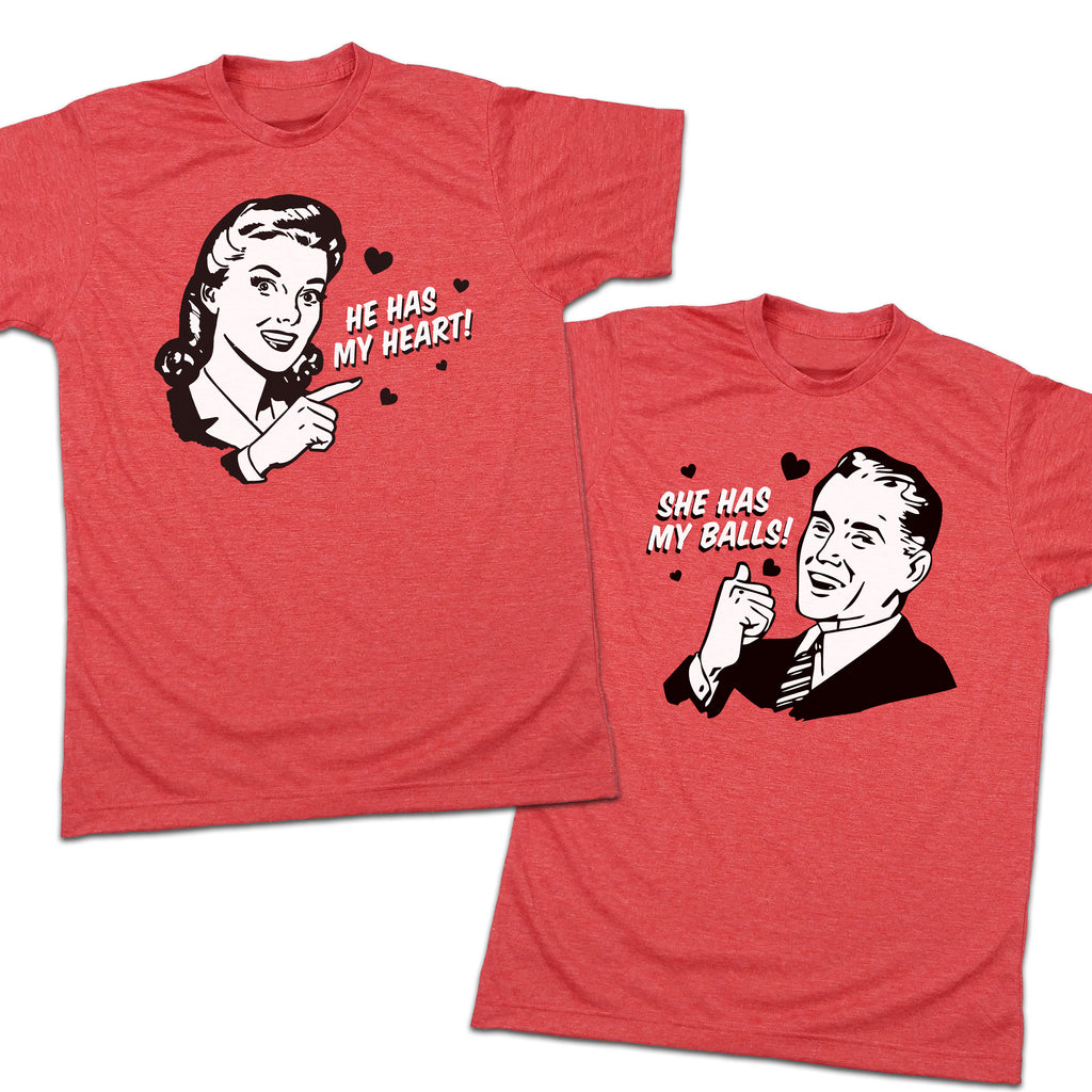 His & Her's Valentines Day Matching Tees