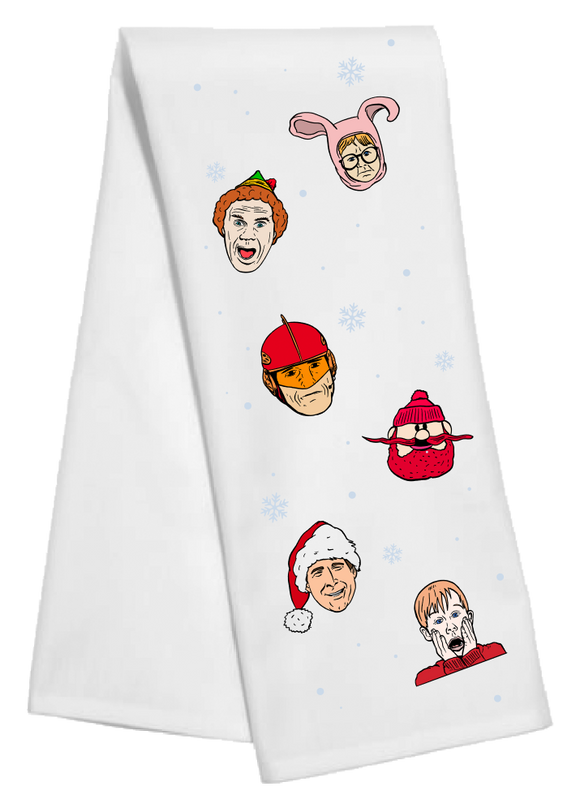 Christmas Characters Tea Towel Fluffy Crate