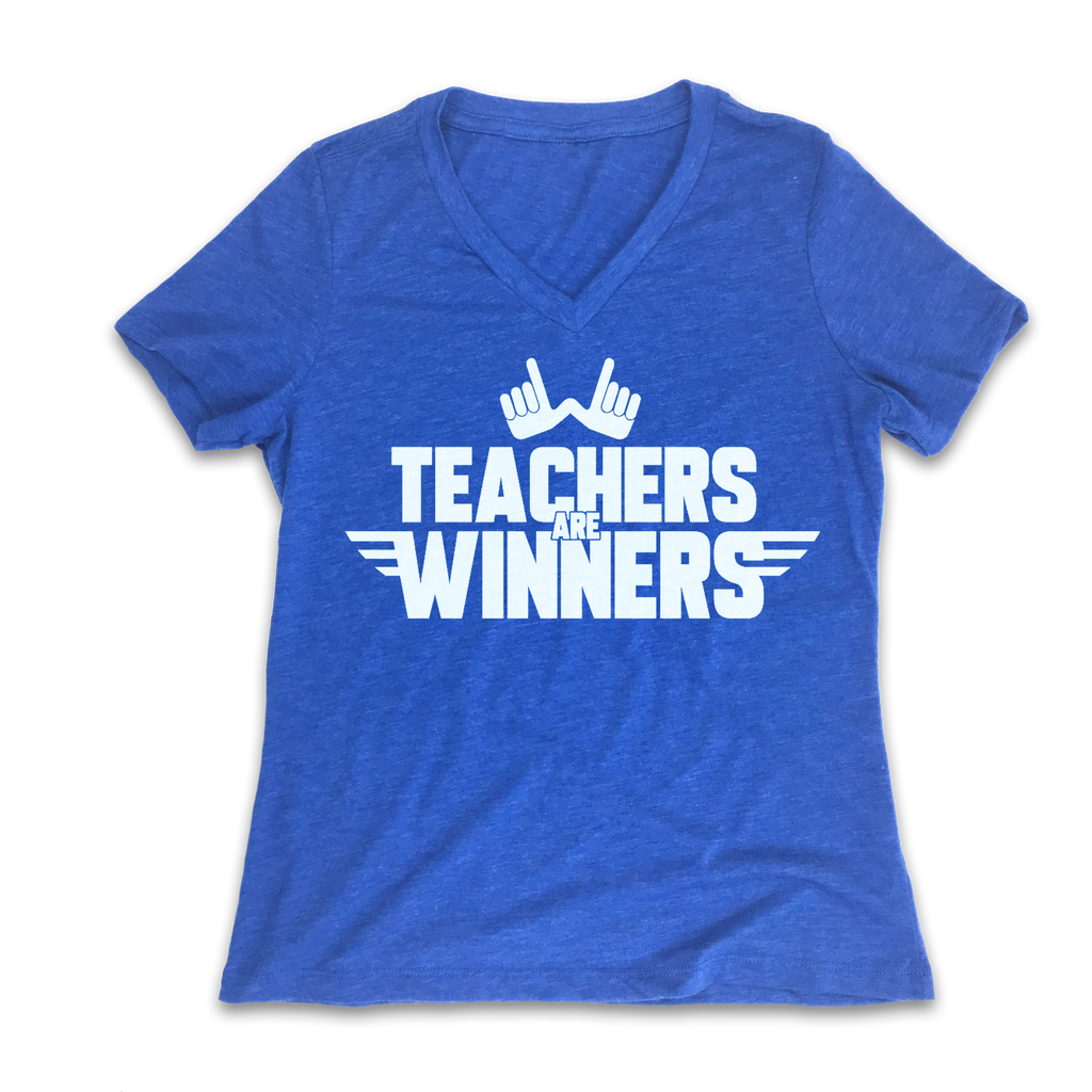 Teachers Are Winners - Women's V-Necks