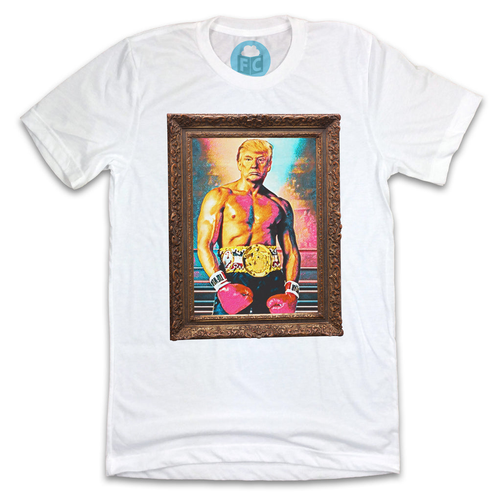 Trump Rocky painting, Turmp Tweet Photo of Rocky, Boxer Trump, Donald Trump Rocky T shirt