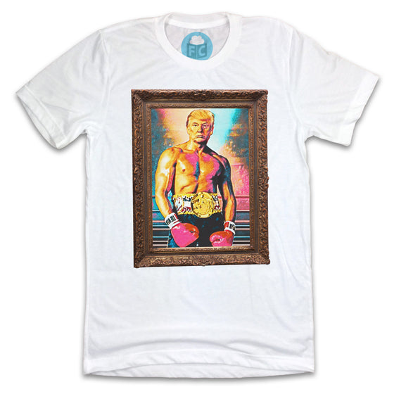 Trump Rocky painting, Turmp Tweet Photo of Rocky, Boxer Trump, Donald Trump Rocky T shirt