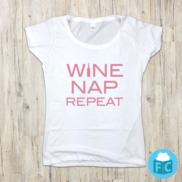 Wine Nap Repeat - Women's Scoop Neck