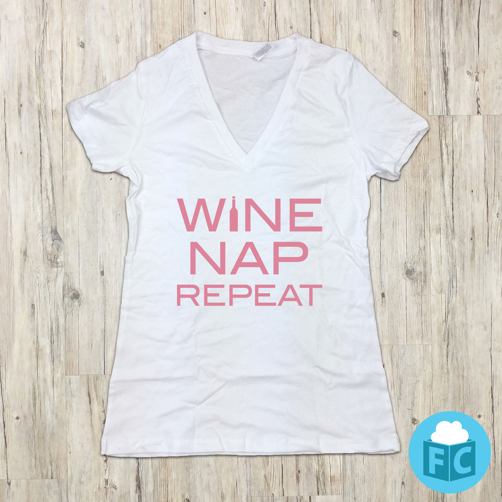 Wine Nap Repeat - Women's V-Neck
