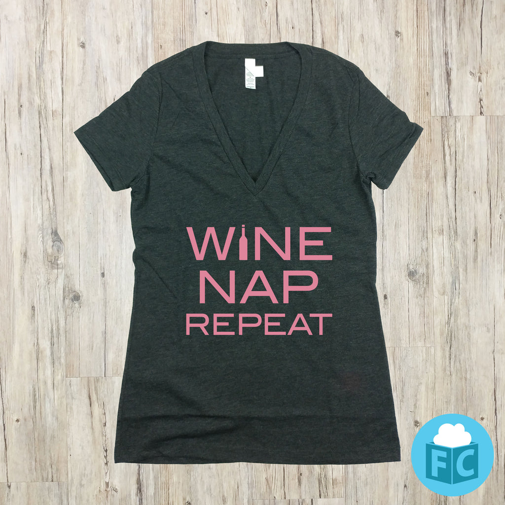 Wine Nap Repeat - Women's V-Neck
