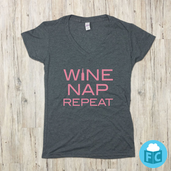 Wine Nap Repeat - Women's V-Neck