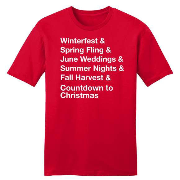 Winterfest & Spring Fling & June Weddings... Green tee
