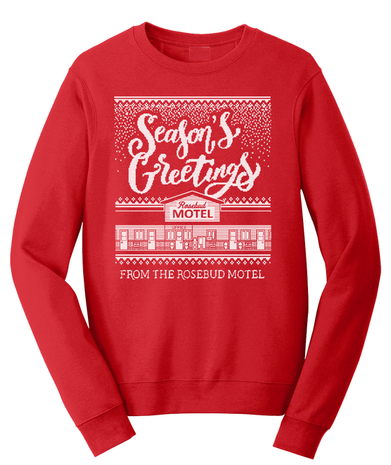 Rosebud Motel Season's Greetings Ugly Sweater
